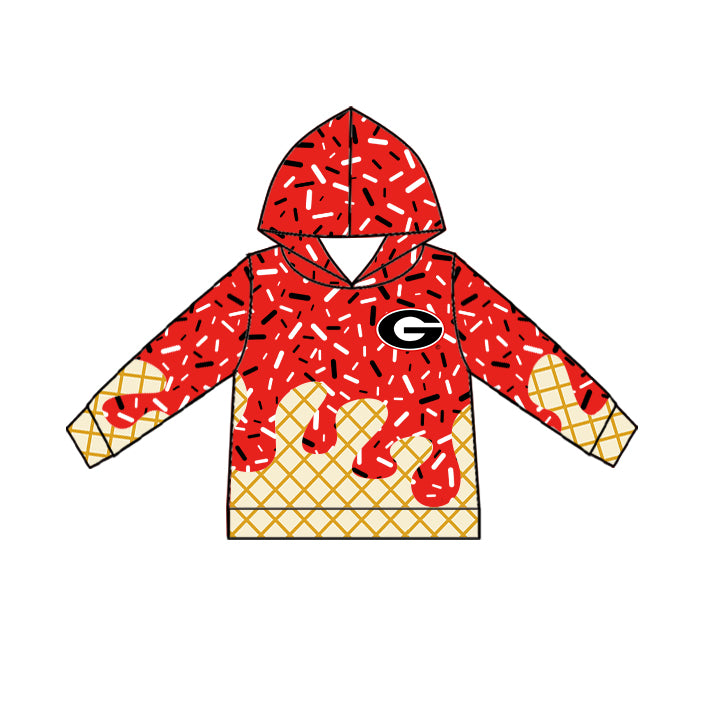 (Custom Design Preorder MOQ 5 Each Item)Team's Georgia Sprinkles Print Sibling Matching Clothes