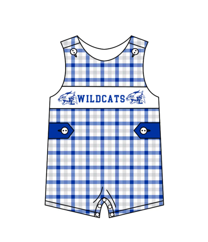 (Custom Design Preorder MOQ 5 Each Design) Team's WILDCATS Print Kids Summer Matching Clothes Sibling Wear