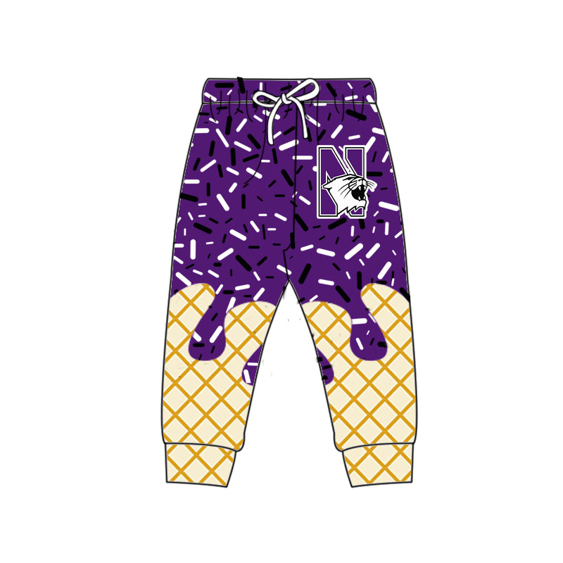 (Custom Design Preorder MOQ 5 Each Item)Team's Northwestern Wildcats Print Sibling Matching ClothesNorthwestern Wildcats