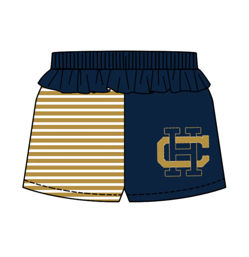 (Custom Design Preorder MOQ 5) Team's Holy Cross Stripes Print Girls Summer Bottom Shorts