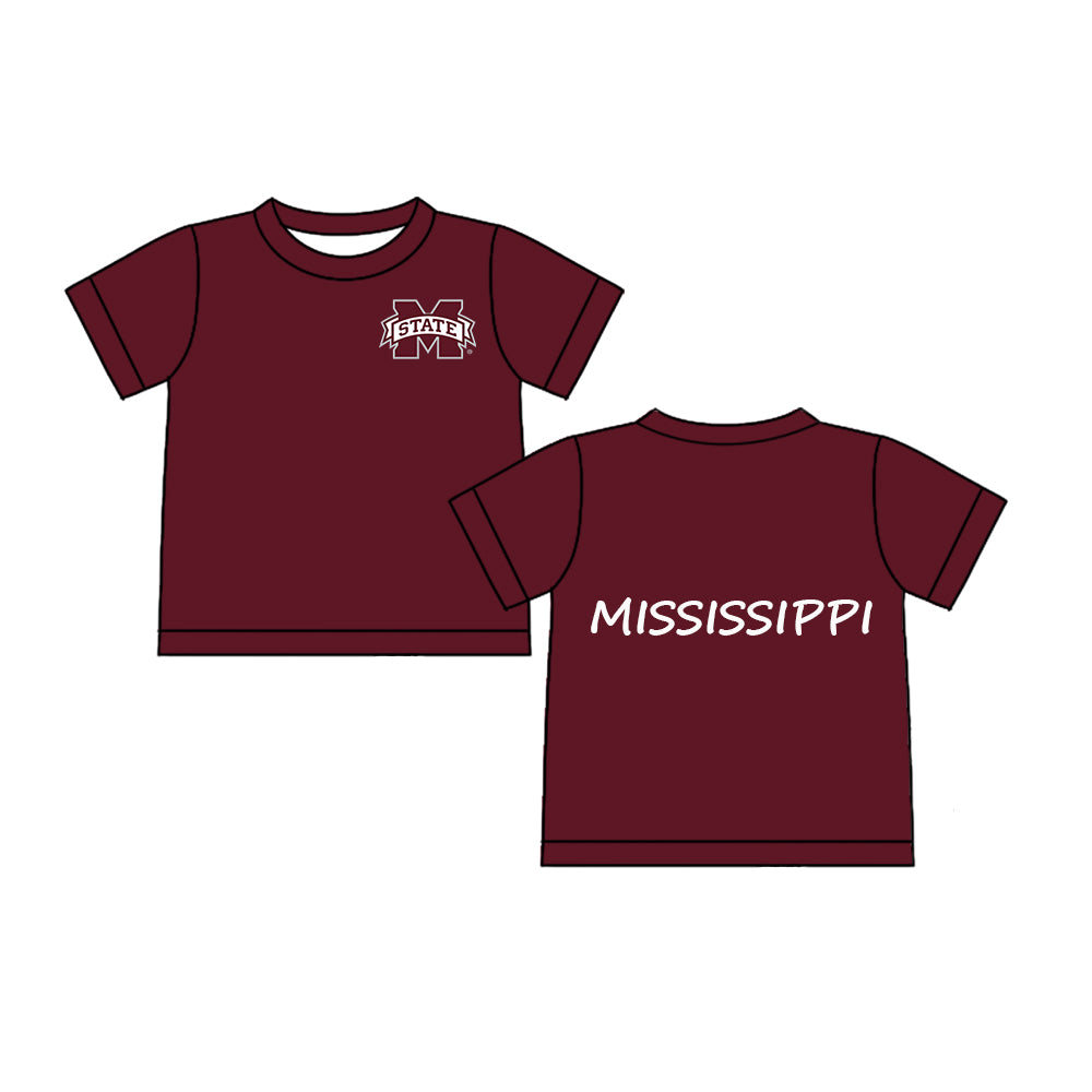 (Custom Design Preorder MOQ 5 Each Item)Team's Mississippi State Print Family Matching Clothes