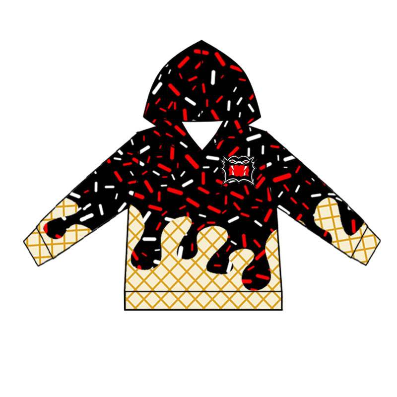 (Custom Design Preorder MOQ 5 Each Design) Team's Spencerville Sprinkles Print Hoodie Top Mom and Me Matching Clothes