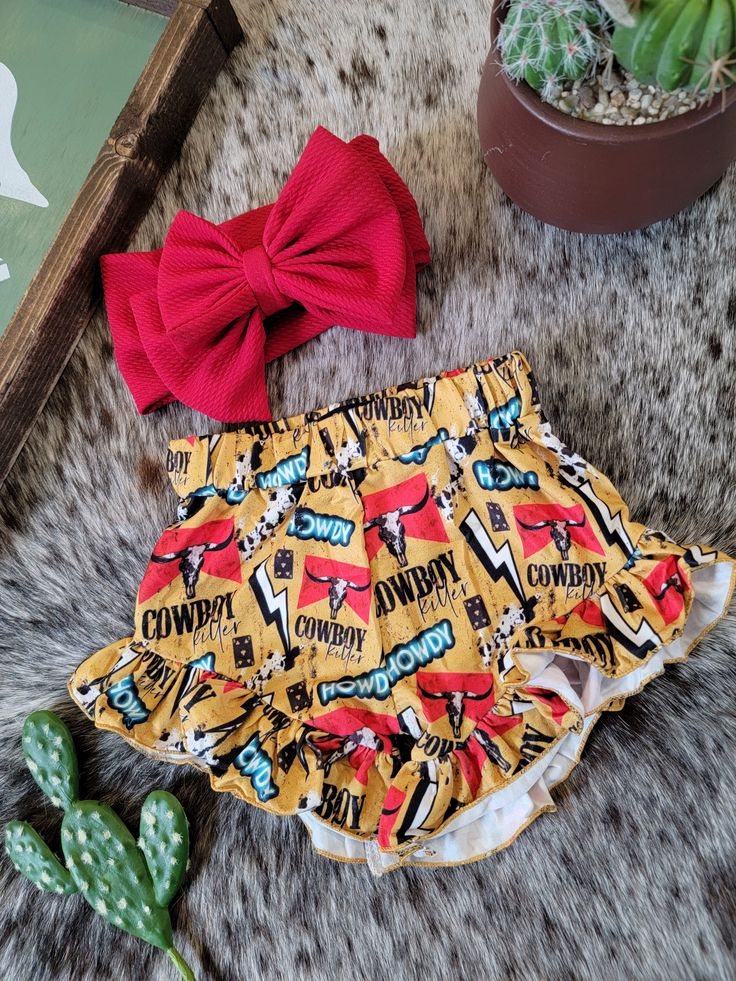 (Custom Design Preorder MOQ 5) Cowboy Howdy Western Print Kids Summer Bottom Shorts