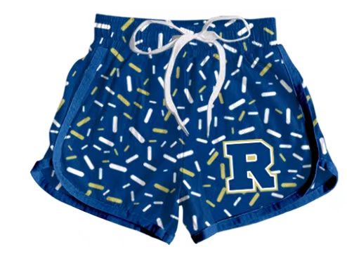 (Custom Design Preorder MOQ 5 Each Item) Team's R Blue Sprinkles Print Summer Bottom Skirts Shorts Mom and Me Matching Clothes
