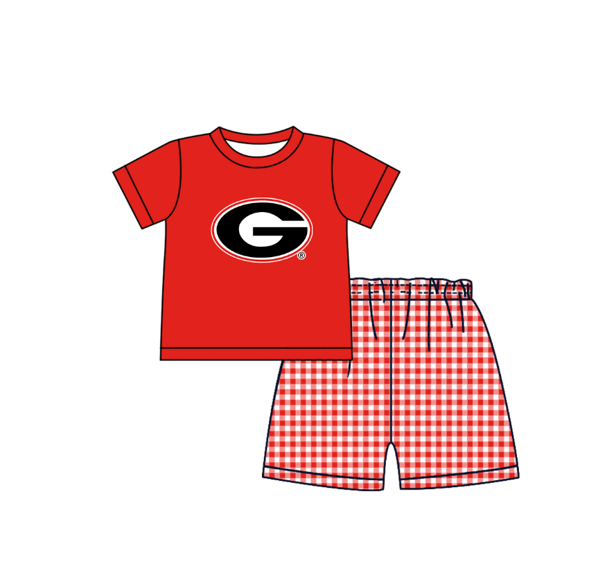 (Custom Design Preorder MOQ 5 Each Item) Team's Kentucky Print Kids Summer Matching Clothes Sibling Wear