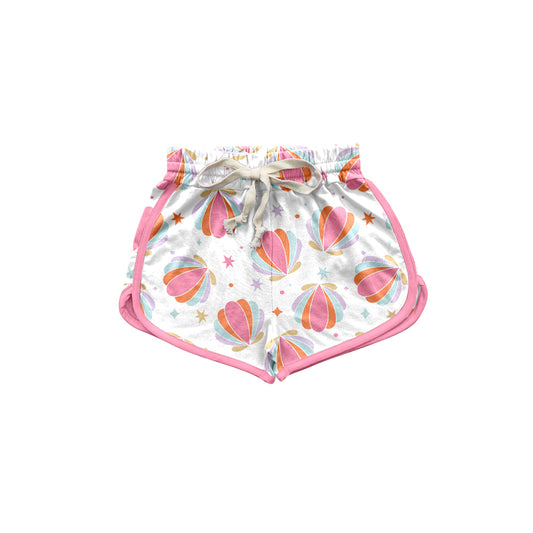 (Custom Design Preorder MOQ 5)  Shell Print Girls Summer Shorts