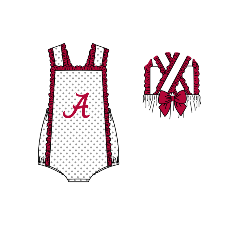(Custom Design Preorder MOQ 5 Each Item) Team's Alabama Print Kids Summer Matching Clothes Sibling Wear