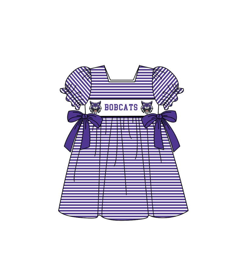 (Custom Design Preorder MOQ 5 Each Item) Team's BOBCATS Print Kids Summer Matching Clothes Sibling Wear