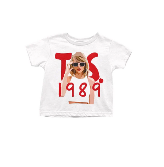 (Custom Design Preorder MOQ 5) Singer Swiftie 1989 Print Girls Summer Tee Shirts Top