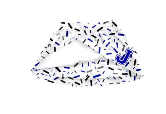 (Custom Design Preorder MOQ 5 Each Item) Team's J Blue Sprinkles Print Summer Bottom Skirts Shorts Mom and Me Matching Clothes