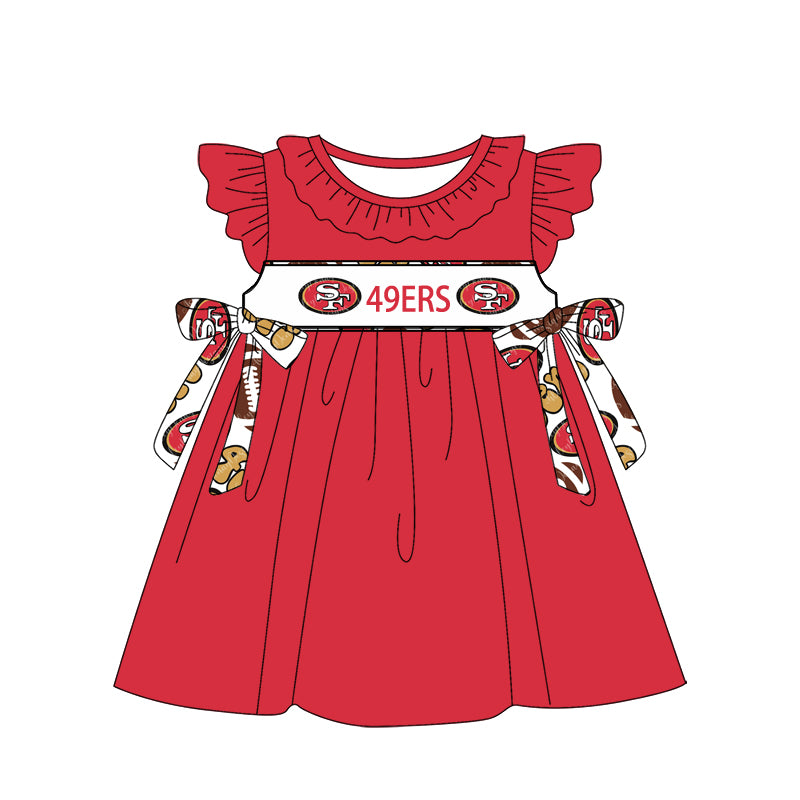 1.9(Custom Design Preorder MOQ 5 Each Design) Team's 49ERS Print Kids Summer Matching Clothes Sibling Wear