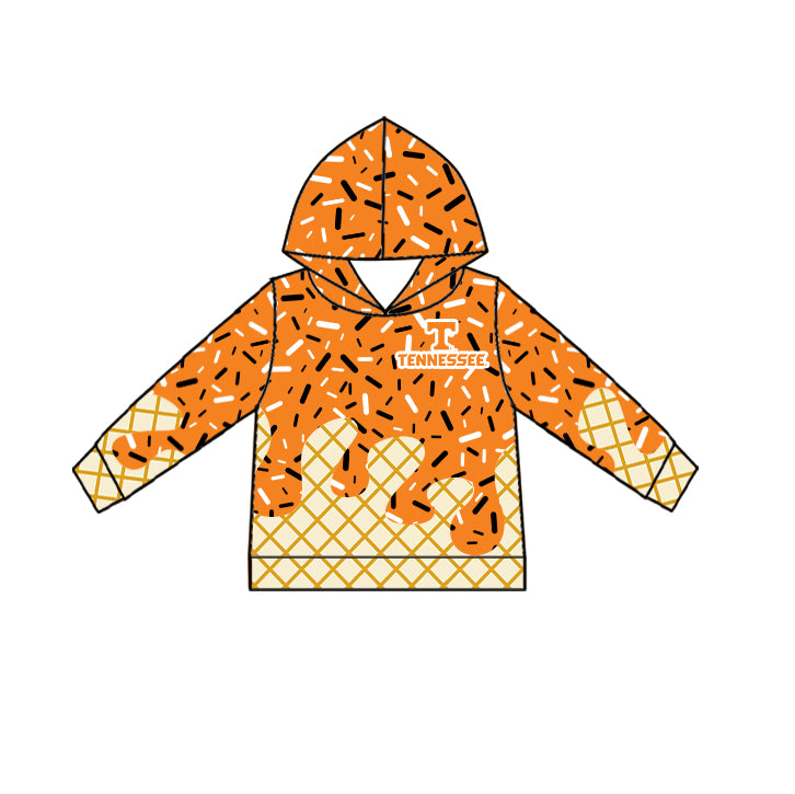 (Custom Design Preorder MOQ 5 Each Item)Team's TENNESSEE Sprinkles Print Sibling Matching Clothes