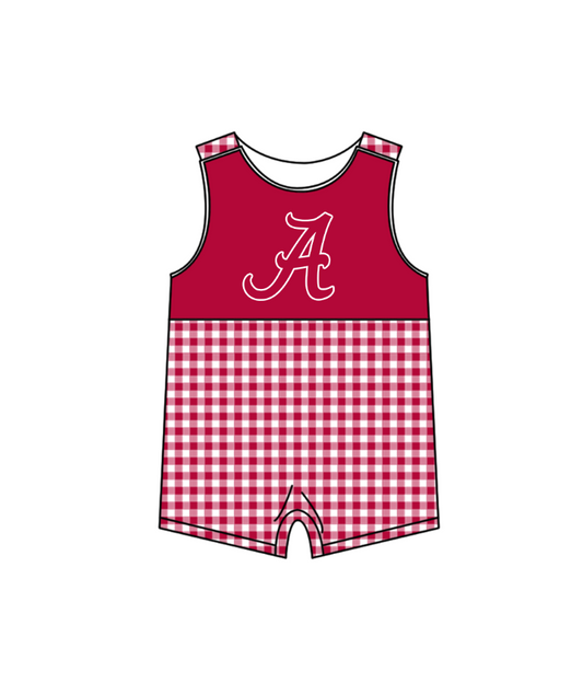 (Custom Design Preorder MOQ 5 Each Item) Team's Alabama Print Kids Summer Matching Clothes Sibling Wear