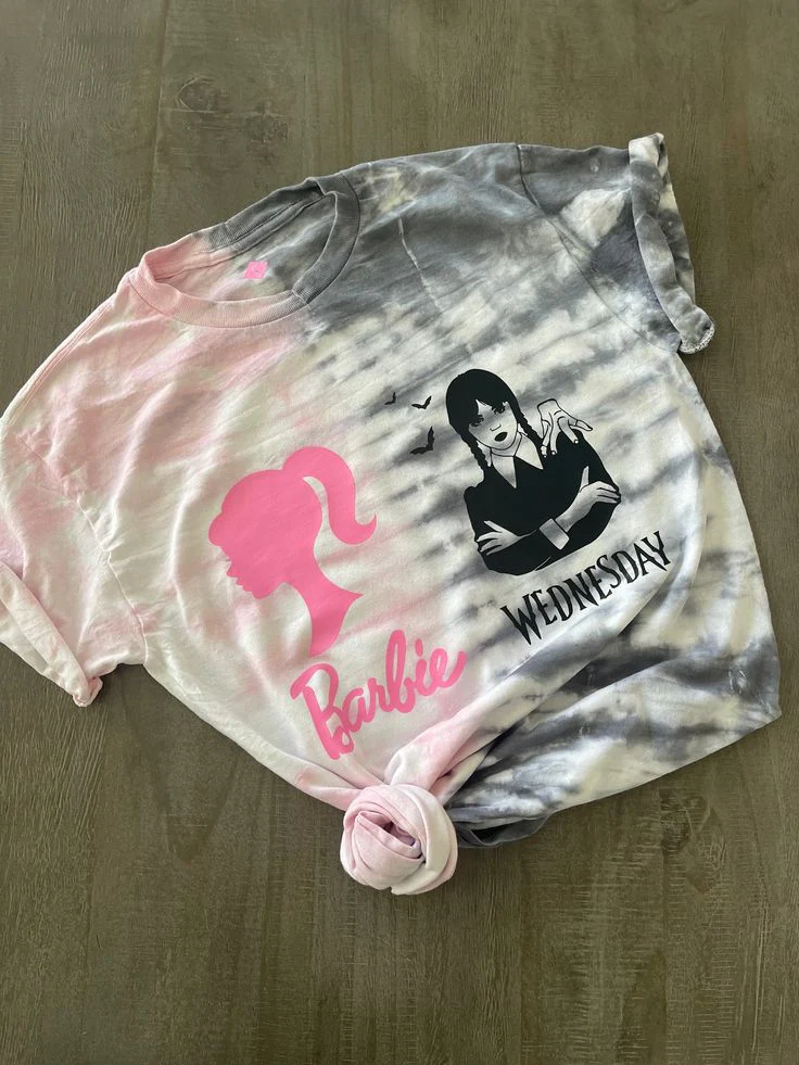 (Custom Design Preorder MOQ 5) Pink BA Wednesday Print Girls Tee Shirts Top