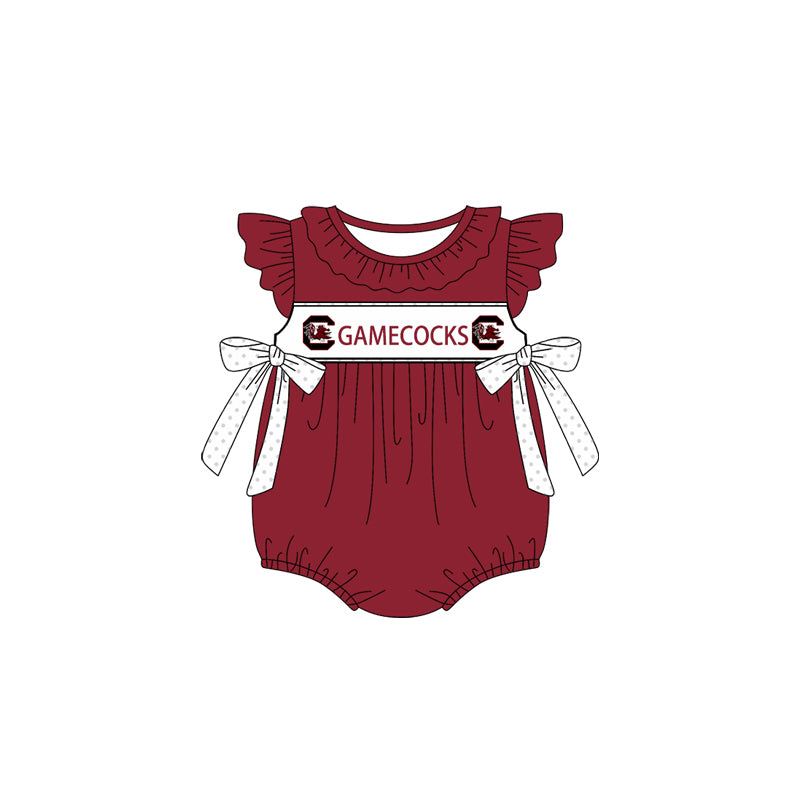 1.7(Custom Design Preorder MOQ 5 Each Design) Team's GAMECOCKS Print Kids Summer Matching Clothes Sibling Wear