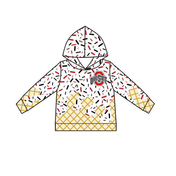 (Custom Design Preorder MOQ 5 Each Item)Team's OHIO STATE Sprinkles Print Sibling Matching ClothesNorthwestern Wildcats