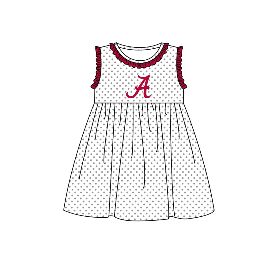 (Custom Design Preorder MOQ 5 Each Item) Team's Alabama Print Kids Summer Matching Clothes Sibling Wear