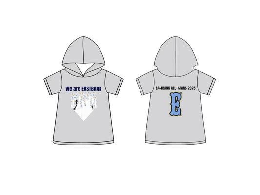 (Custom Design Preorder MOQ 5 Each Item)Team's EASTBANK Grey Print Hoodie Top Mom and Me Matching Clothes