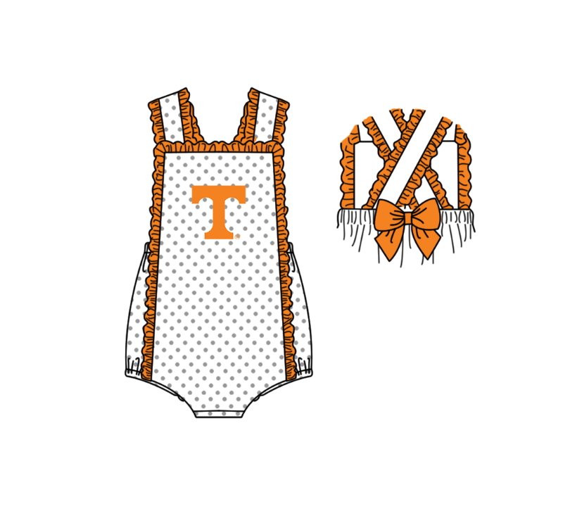 (Custom Design Preorder MOQ 5 Each Item) Team's Tennessee Print Kids Summer Matching Clothes Sibling Wear