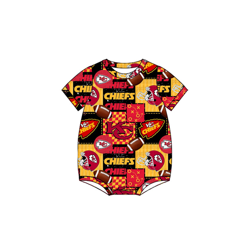 (Custom Design Preorder MOQ 20 Each Item)Team's Chiefs Print Family Bamboo Matching Clothes