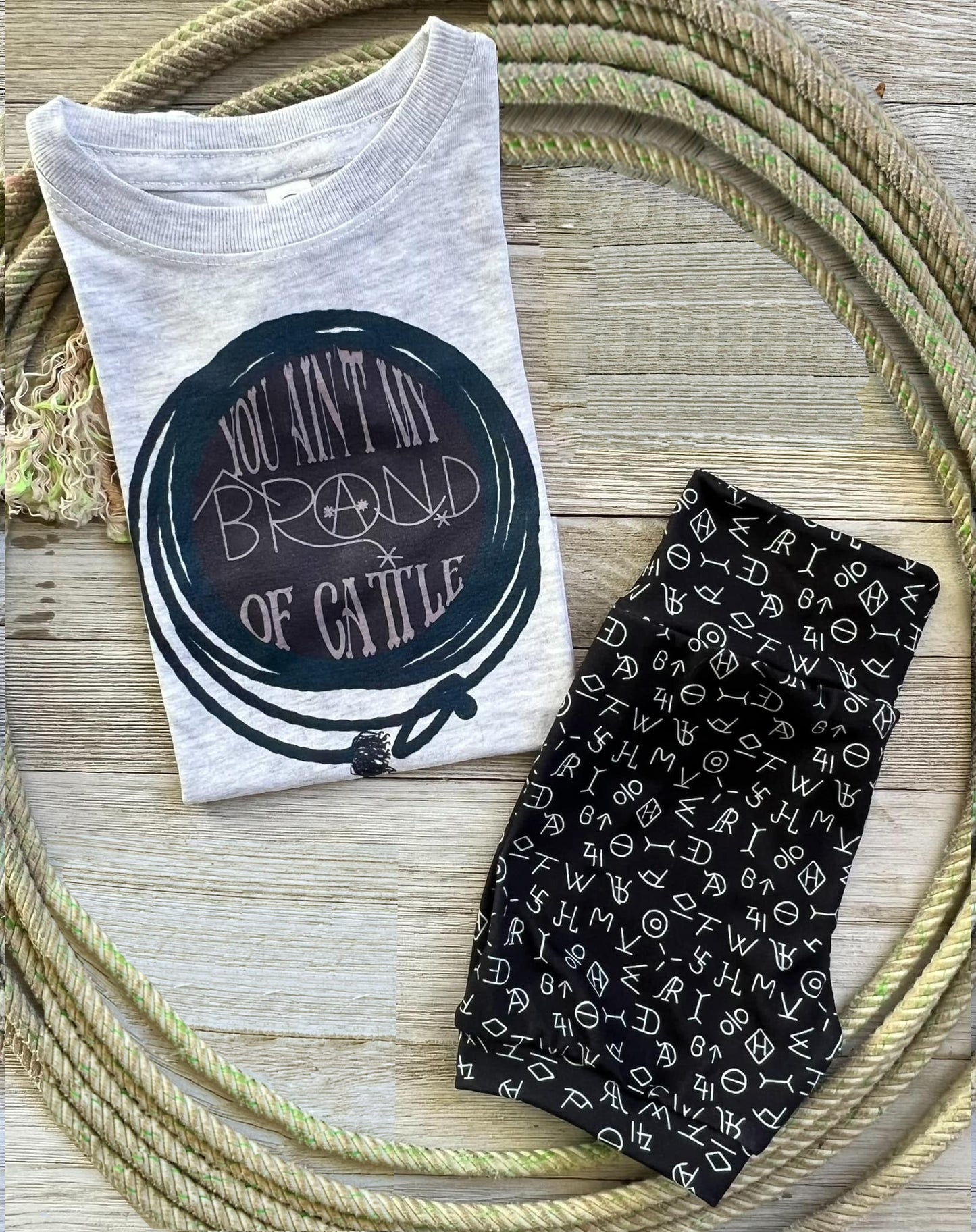 (Custom Design Preorder MOQ 5) YOU AINT MY BRAND OF GATTLE Shorts Boys Western Clothes Set