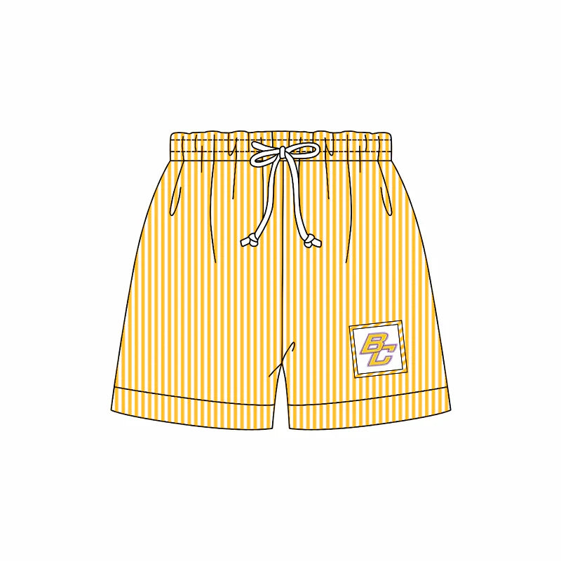 (Custom Design Preorder MOQ 5) Team's Bloom Carroll Print Boys Swim Trunks