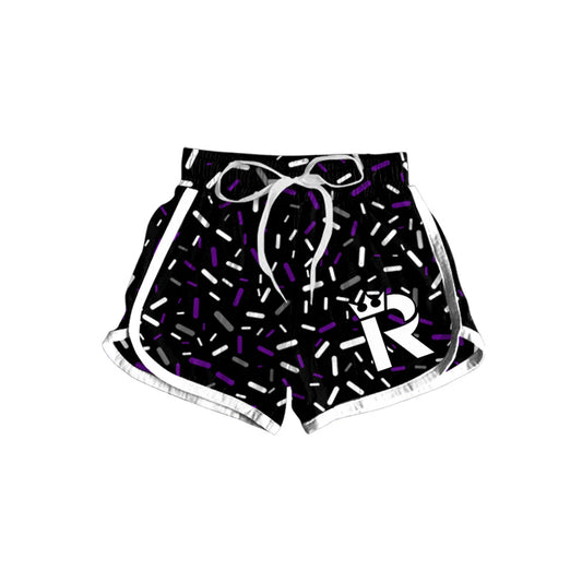 (Custom Design Preorder MOQ 5 Each Item) Team's Reading Royals Sprinkles Print Summer Bottom Sports Shorts Mom and Me Matching Clothes