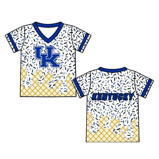 (Custom Design Preorder MOQ 5 Each Item)Team's UK KENTUCKY Sprinkles Print Tee Shirts Top Mom and Me Matching Clothes