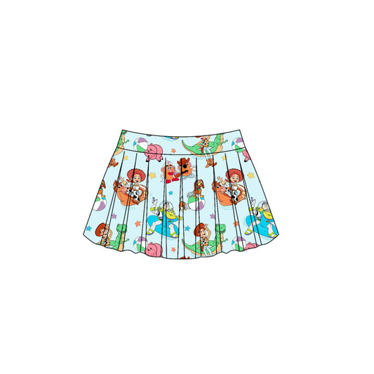 (Custom Design Preorder MOQ 5) Cartoon Toys Print Girls Summer Bottom Skirts