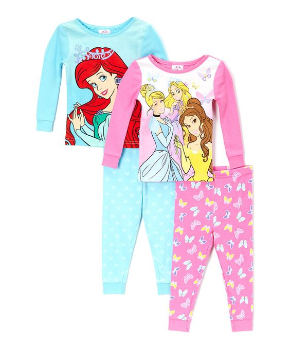 (Custom Design Preorder MOQ 5) Pink Cartoon Princess Butterfly Girls Pajamas Clothes Set