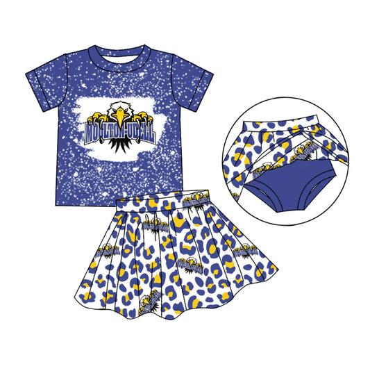 (Custom Design Preorder MOQ 5) Team's MOULTON-UDELL Print Girls Summer Skirts Shorts Clothes Set