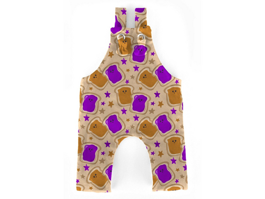 (Custom Design Preorder MOQ 5) Cute Sandwich Print Baby Boys Summer Romper