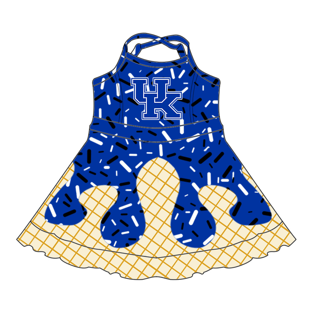 (Custom Design Preorder MOQ 5 Each Item)Team's Kentucky Sprinkles Print Sibling Matching Clothes