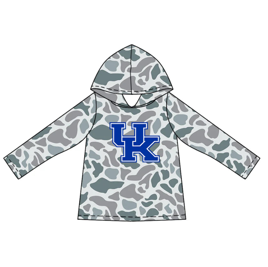 (Custom Design Preorder MOQ 5 Each Item)Team's Kentucky Camo Print Sibling Matching Clothes