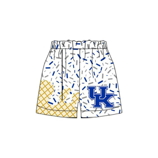 (Custom Design Preorder MOQ 5 Each Item) Team's Kentucky Sprinkles Print Summer Bottom Shorts Mom and Me Matching Clothes