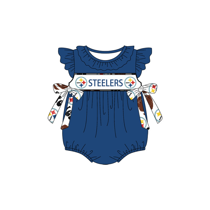 1.9(Custom Design Preorder MOQ 5 Each Design) Team's STEELERS Print Kids Summer Matching Clothes Sibling Wear