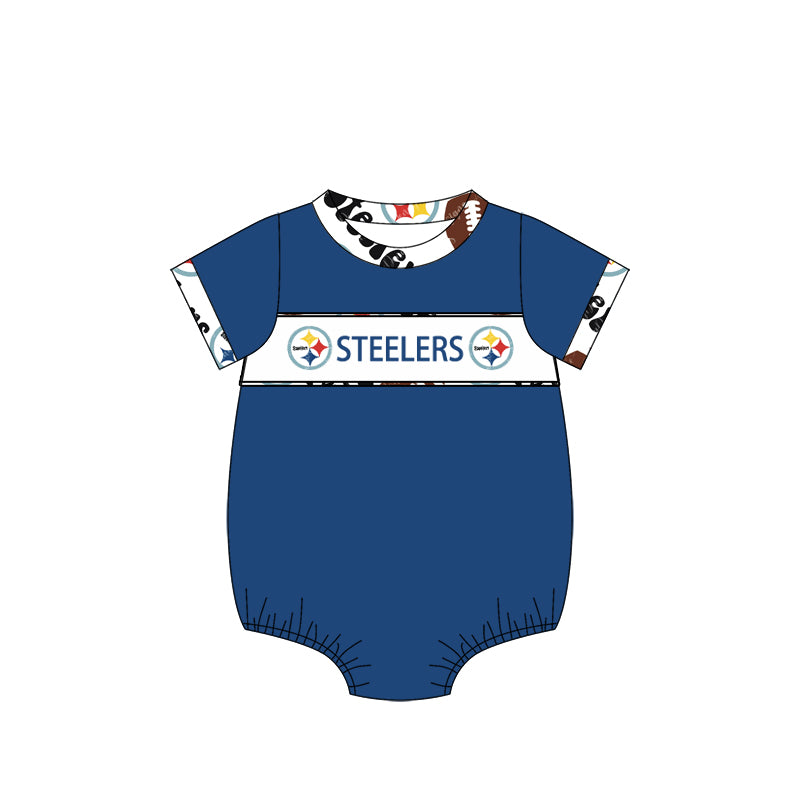 1.9(Custom Design Preorder MOQ 5 Each Design) Team's STEELERS Print Kids Summer Matching Clothes Sibling Wear