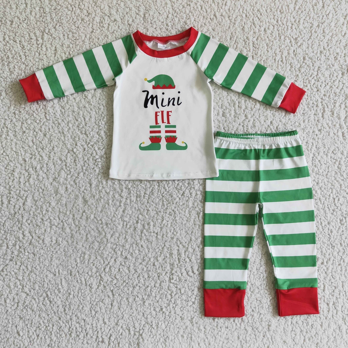 Shelf Green Stripes Print Christmas Family Matching Clothes