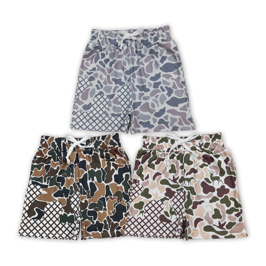 3 Colors Camo Print Boys Summer Bottom Shorts Brothers Wear
