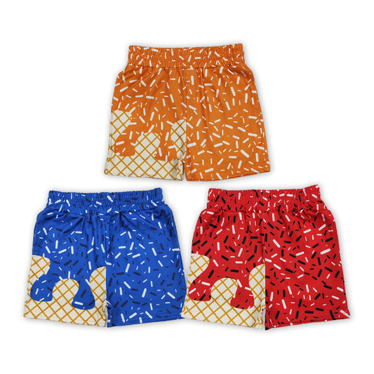 3 Colors Sprinkles Print Boys Summer Bottom Shorts Brothers Wear