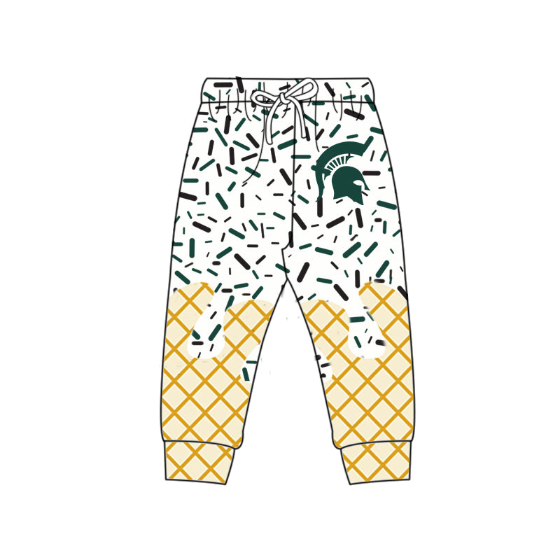 (Custom Design Preorder MOQ 5 Each Item)Team's Spartans Sprinkles Print Sibling Matching Clothes