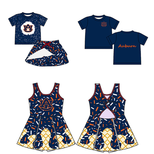 (Custom Design Preorder MOQ 5 Each Item)Team's Auburn Print Family Matching Clothes