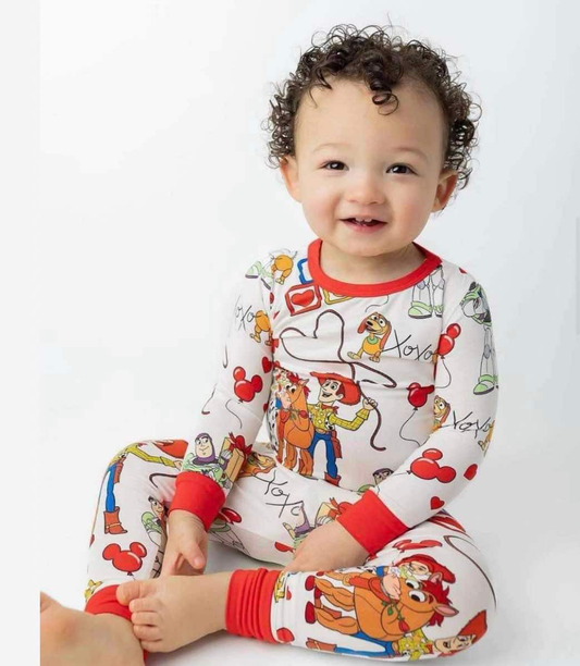 (Split Order Preorder) Deadline November 9 Cartoon Toys Print Boys Fall Pajamas Clothes Set