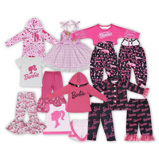 Pink BA Print Girls Styles Sibling Matching Wear