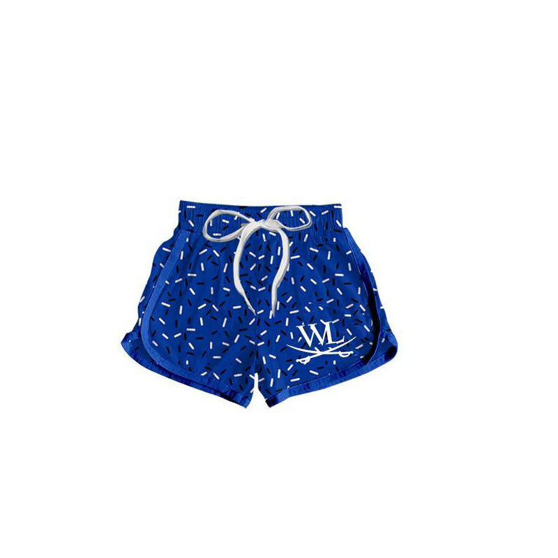 (Custom Design Preorder MOQ 5 Each Item) Team's WL Sprinkles Blue Print Summer Bottom Sports Shorts Mom and Me Matching Clothes