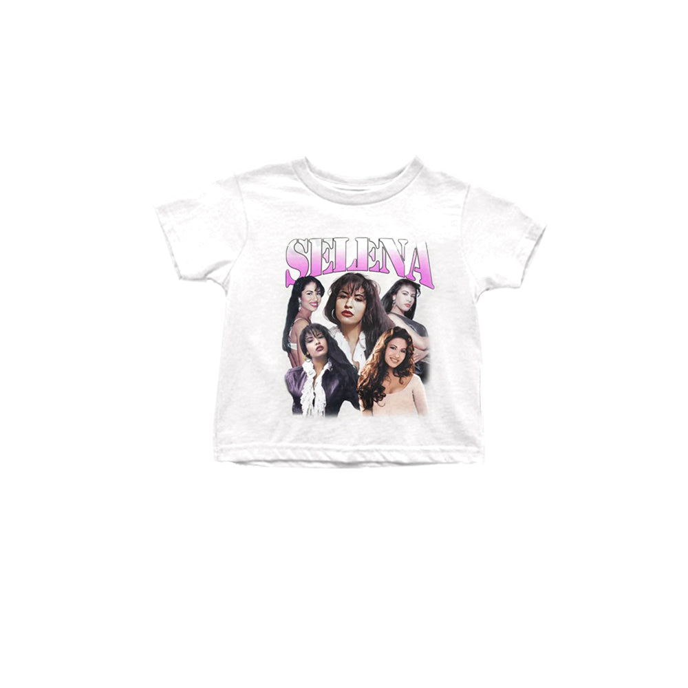 (Custom Design Preorder MOQ 5) Singer Selena Print Girls Tee Shirts Top