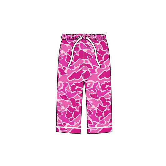 (Split Order Preorder) Deadline November 10 Hotpink Camo Print Adult Pajamas Pants