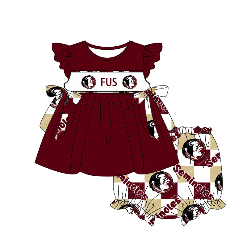 1.9(Custom Design Preorder MOQ 5 Each Design) Team's FUS Print Kids Summer Matching Clothes Sibling Wear