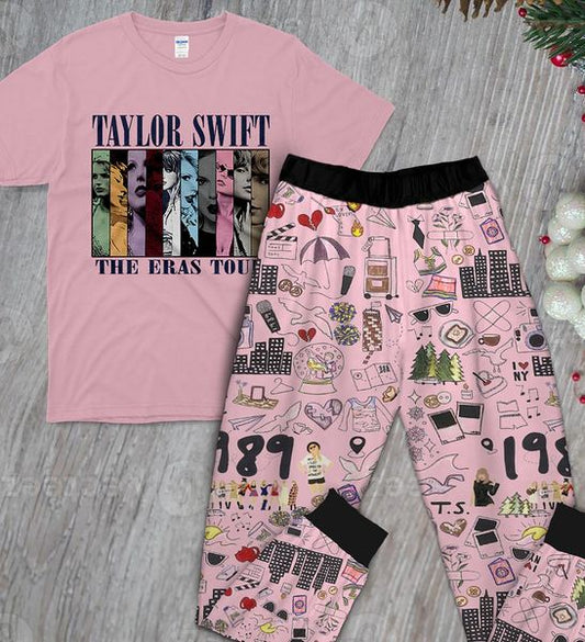 (Custom Design Preorder MOQ 5) Pink Singer Print Girls Clothes Set