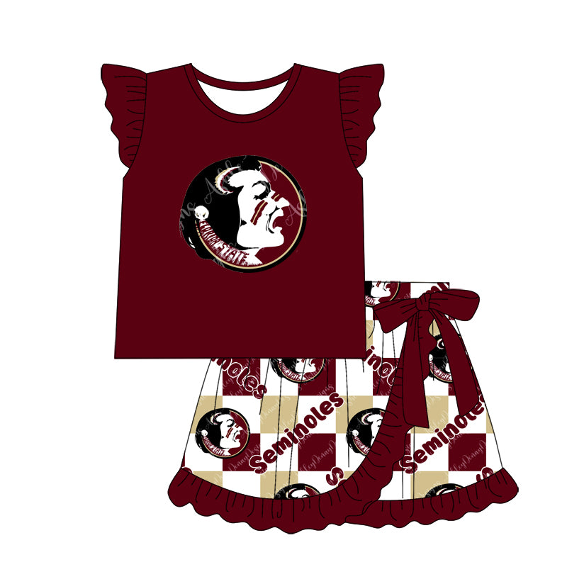 1.9(Custom Design Preorder MOQ 5 Each Design) Team's FUS Print Kids Summer Matching Clothes Sibling Wear